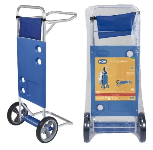 Carrinho de Praia Azul Marca Mor (5 cadeiras)