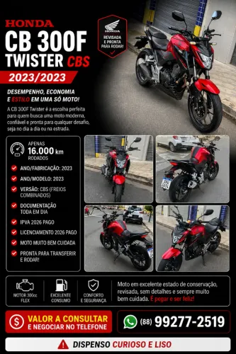 Vendo moto Honda CB300f Twister 