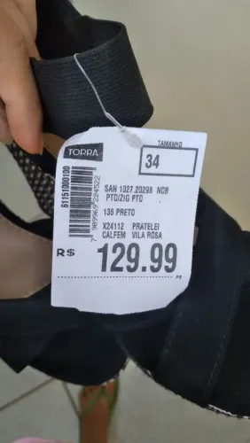 Sandália plataforma alta preta 33/34 nova na etiqueta