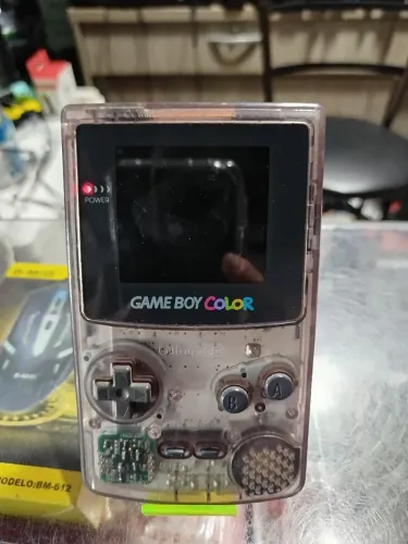 Game boy color transparente funcionando perfeitamente ac trocas...