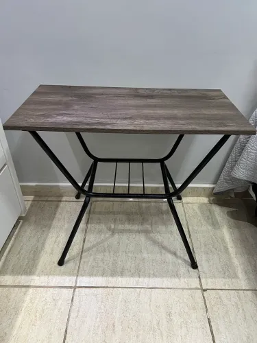 Mesa de Ferro com Madeira - Vintage