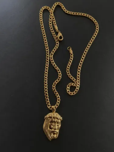 CORRENTE MASCULINA BANHADA OURO
