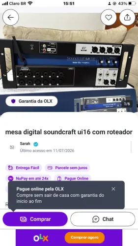 Mesa digital ui16 5 meses de uso na garantia 3000,00