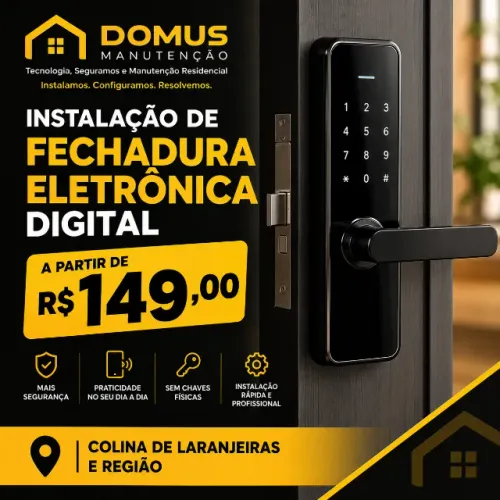Instalação de Fechadura Digital a partir de R$ 149 | Colina de Laranjeiras