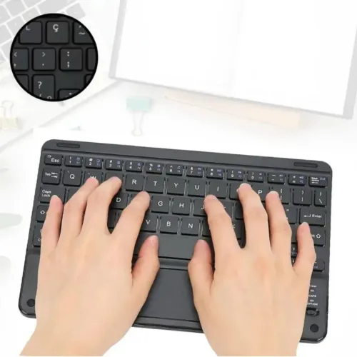 Teclado Bluetooth Celular Sem Fio Para Tablet Celular Computador