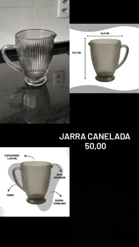 Jarra canelada fumê