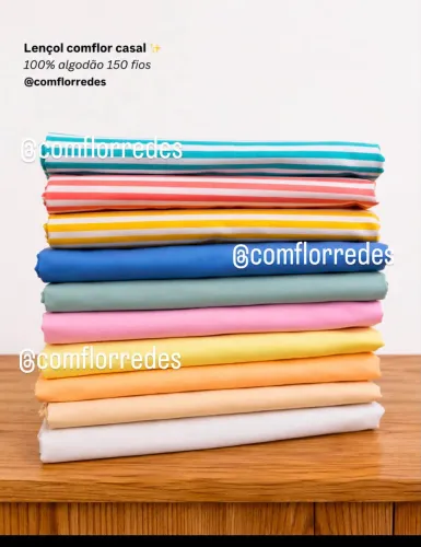 Lençol casal avulso Comflor 100% algodão 150 fios - RECEBA EM CASA ? 