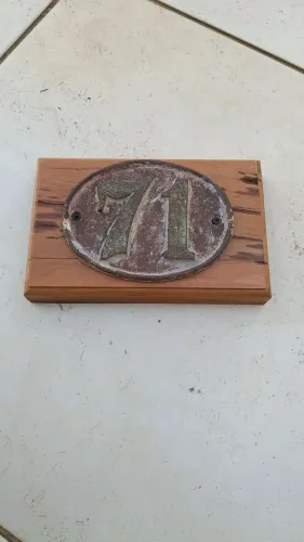 Placa de ferro fundido antiga