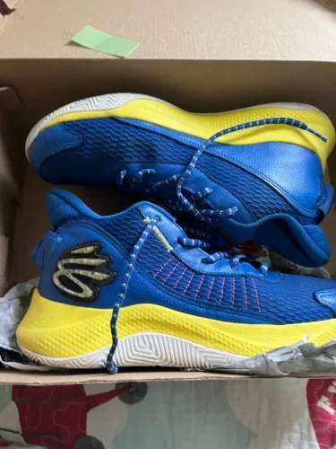 Tênis Under Armour Curry 3Z7 Basquete Masculino Royal/Azul/Amarelo