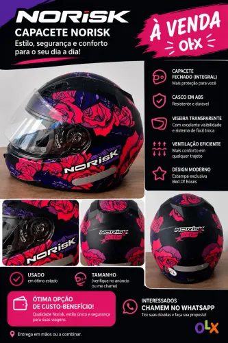 Capacete Norisk Bed of Roses