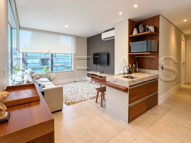 VN Ferreira Lobo, apto disponível para locação com 46m², 01 dormitório e 01 vaga.