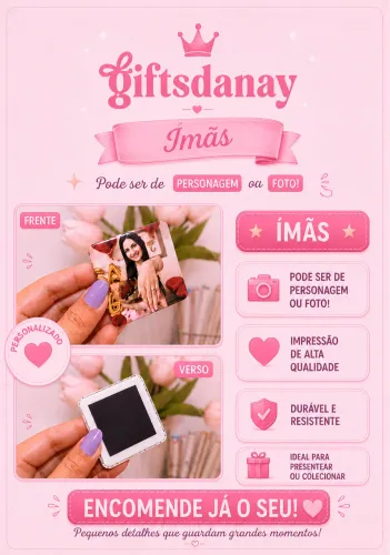 Kit Ímã de Geladeira Personalizado com Foto