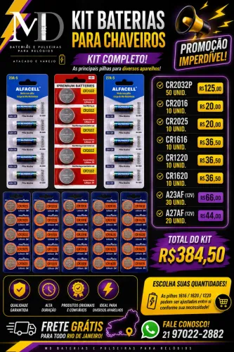KIT BATERIAS PARA CHAVEIROS 