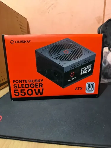 Fonte Atx Husky Sledger 550W, 80Plus, PFC ativo
