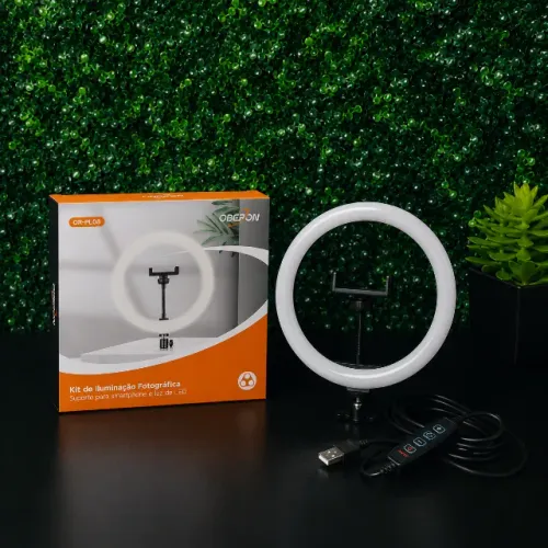 Ring Light LED com Suporte para Celular USB