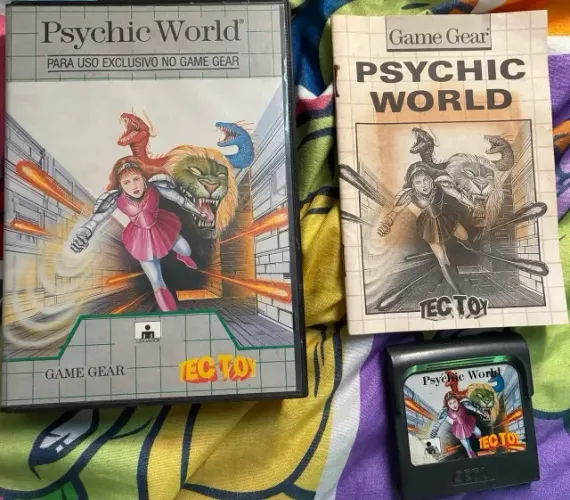 Psychic World (com caixa, manual e cartucho)- Game gear