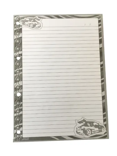 refil caderno para fichário 86 fls gotham e carros