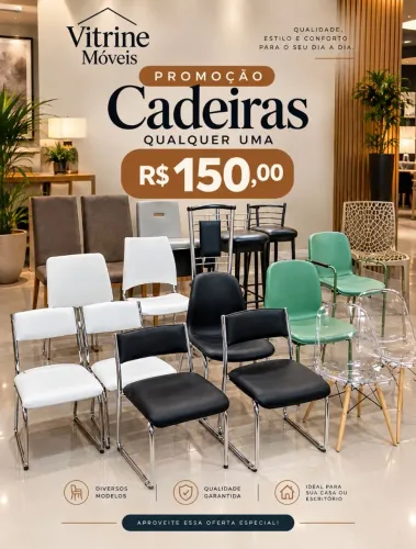 Promoção de cadeiras
