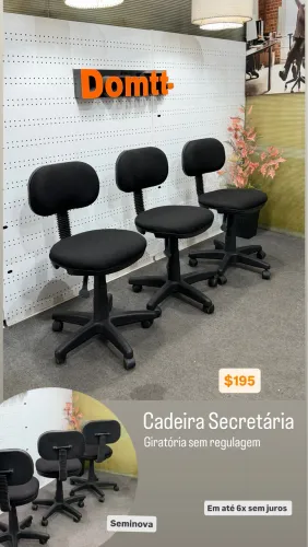 Cadeiras Secretária giratória em até 6x sem juros