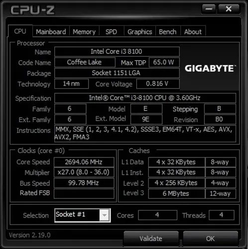 Kit Upgrade Intel i3 8ª geração + B310 DDR4