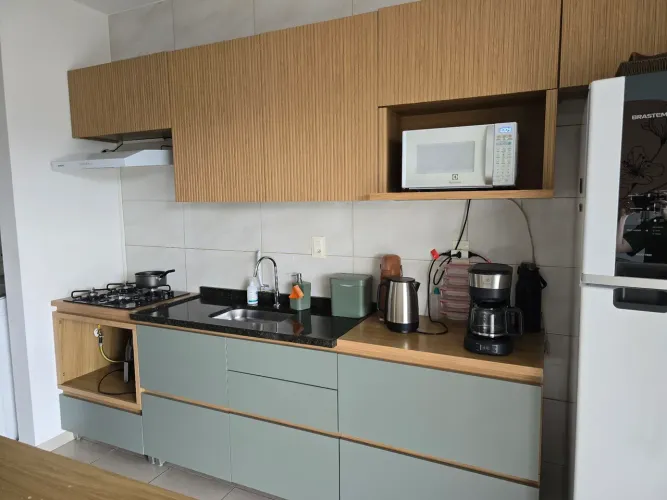 Cozinha modulada em MDF + bancada em granito ? excelente estado