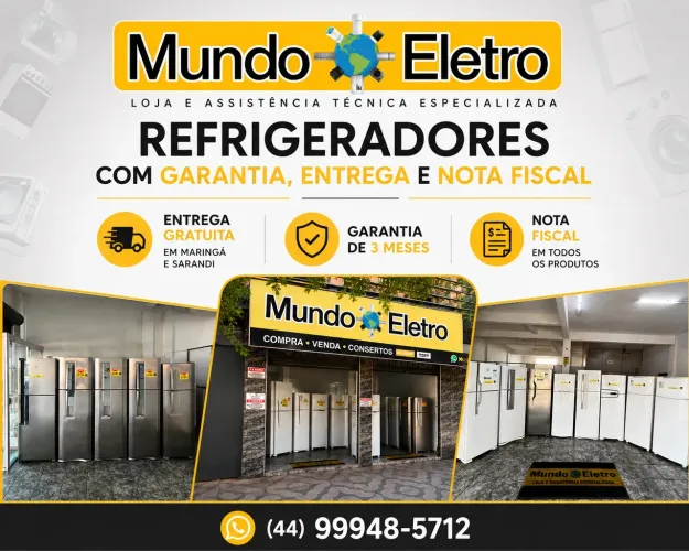 Garantia + nota fiscal em NOSSAS GELADEIRAS USADAS