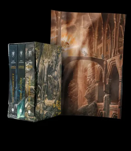 Box O Senhor dos Anéis com ilustrações de Alan Lee + Pôster em tecido