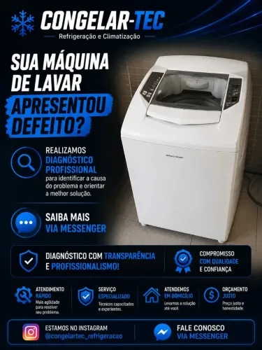 Assistência Técnica Especializada em Máquina de Lavar Roupas - Éden