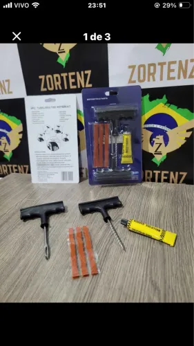KIT REPARO DE PNEU SEM CÂMARA