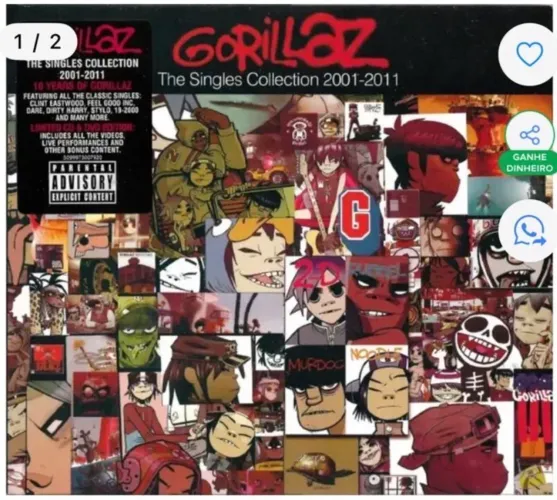 Cd + DVD Gorillaz - The singles collection 2001-2011