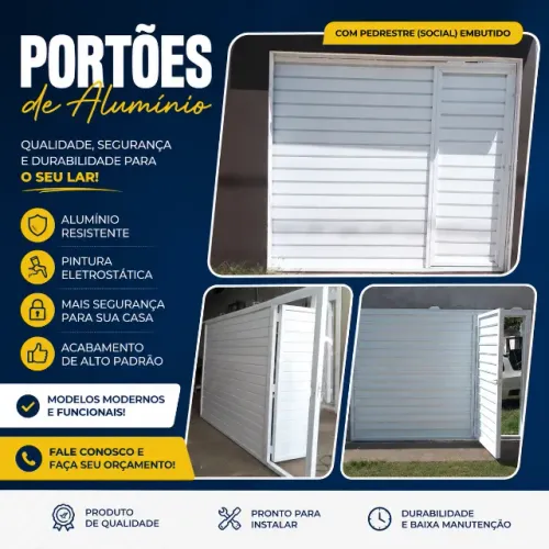 Portão de Alumínio para Garagem