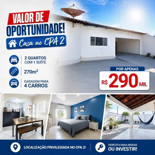 Casa no CPA 2 - OPORTUNIDADE