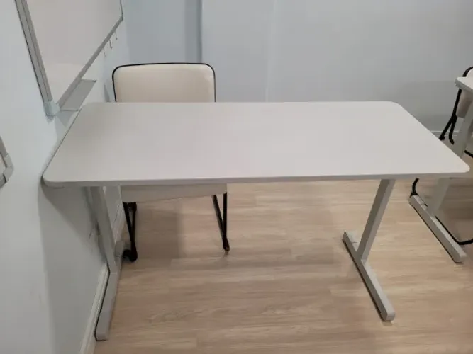 MESA DUPLA STUDIM CÓD.2140 ACAB.: CINZA CRISTAL - RUPOLO - 1,2 x 0,5