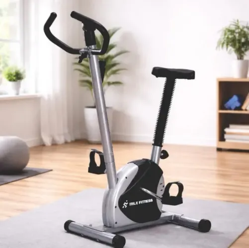 Bicicleta Ergométrica Vertical Preta E Cinza Residencial Liftness
