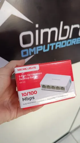 Switch Mercusys De Mesa, 10/100Mbps, 5 Portas -Rj45, Rede Internet MS105 -Loja Coimbra