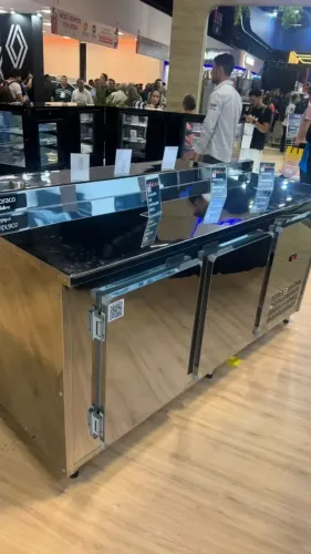 balcão de serviço refrigerado 2,00M interno inox/ externo inox 