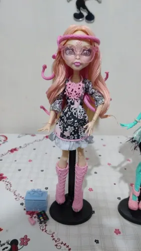 Monster High Viperine Gorgon Luzes, Câmera Ação Completa