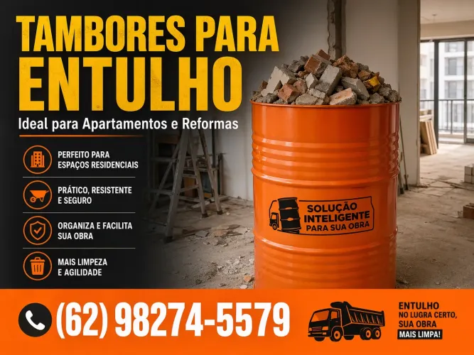 Aluguel de Tambores para Entulho: Praticidade e Economia na Sua Obra!