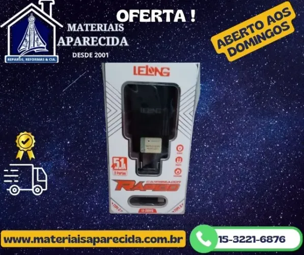 Carregador Rapido +cabo Tipo C LE-291FC