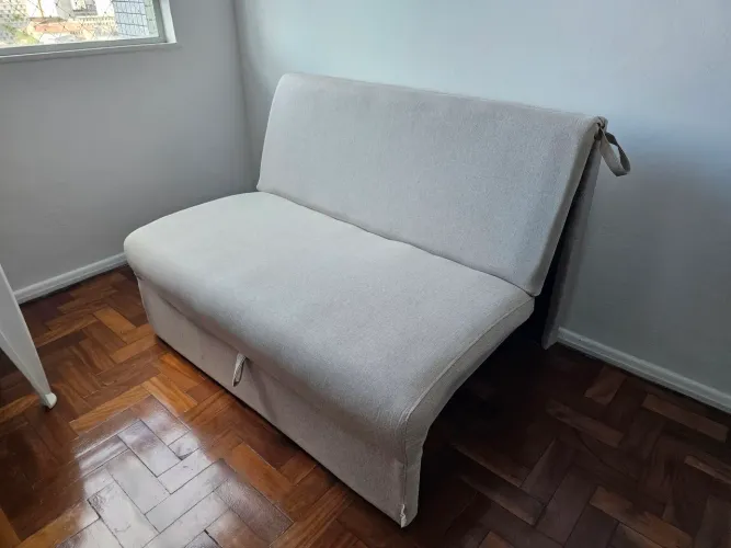 [NOVO!] Sofá-Cama 2 Lugar Malu 113cm Linho Bege - Matrix