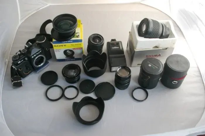 Câmera Zenith + lentes e filtros - kit desapego!