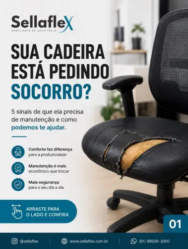 Revestimento novo para sua cadeira de escritório