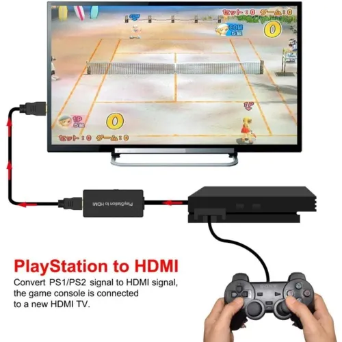 Conversor Compatível Playstation 2, PS2 AV Para HDMI