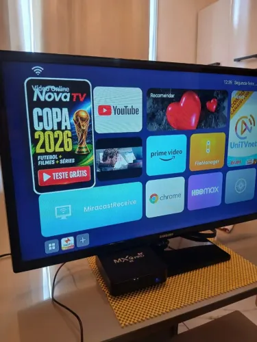 TV Samsung LED HD + TV Box MXQ Pro 4K - R$ 650