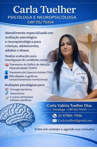 Avaliação Neuropsicológica na Barra da Tijuca e online 