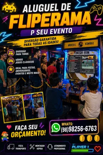 Aluguel de Fliperama p seu evento