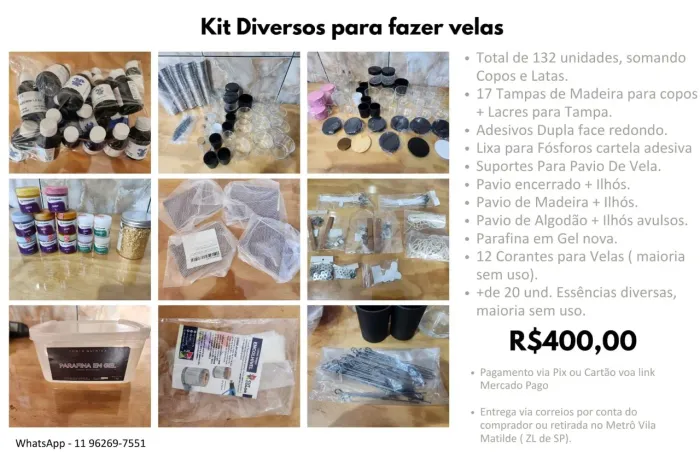 Kit Diversos para fazer velas 