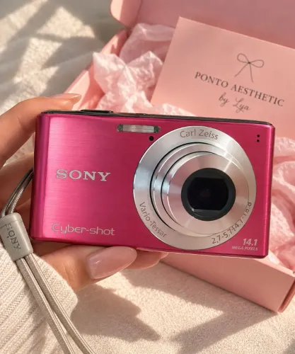 Câmera Digital Sony Rosa Cyber-shot Digicam
