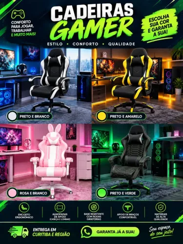 Cadeira Gamer NOVAS PROMOÇÃO