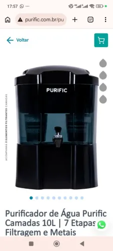 Revendedor autorizado Purific, purificador lacrado, última unidade por metade do preço